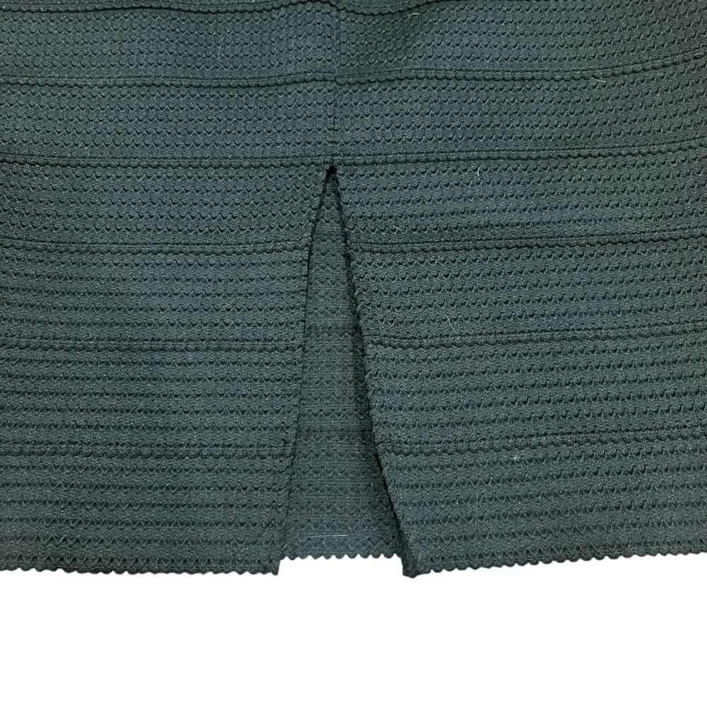 New‎ York & Company Women Medium Black Textured Midi Pencil Skirt Slit Business